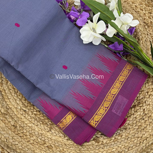 Kanchi Cotton Saree - Butta Design - VVKCS008