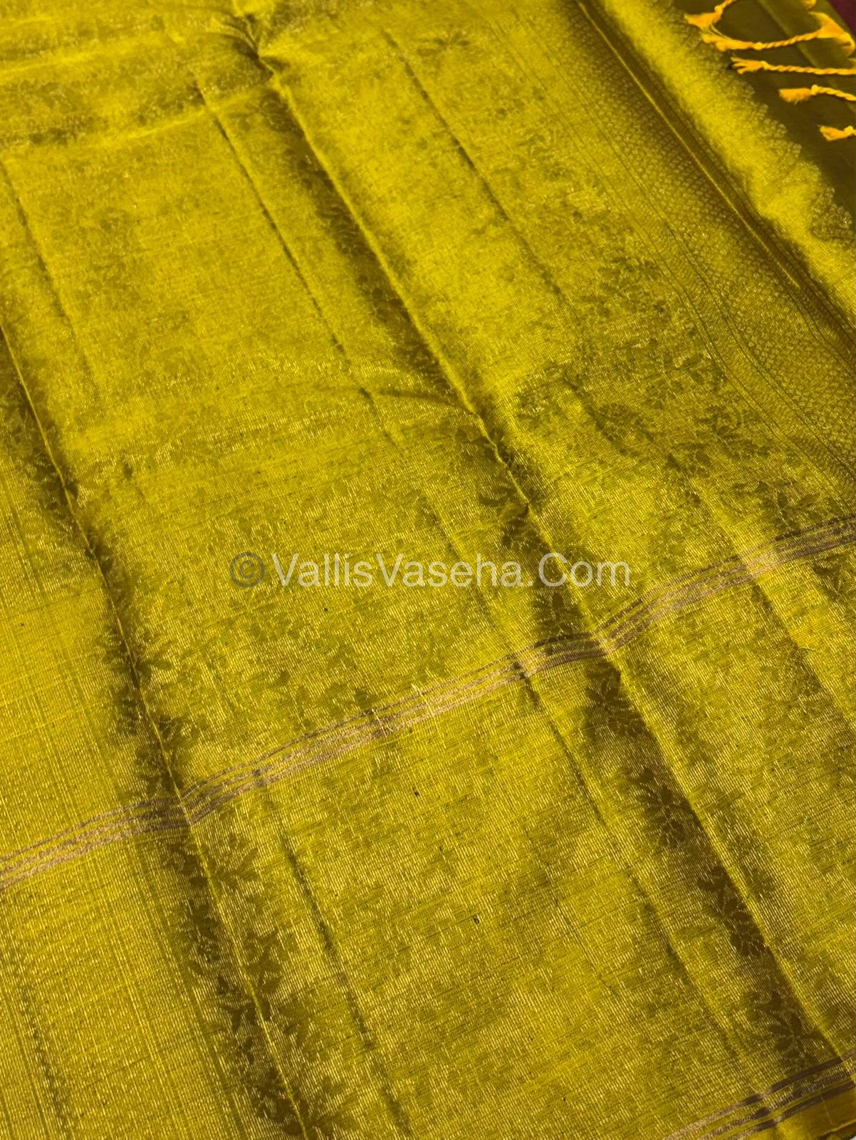 Half Mix - Pure Soft Silk Saree - Long Retta Petta Border with Butta - VVPSS076