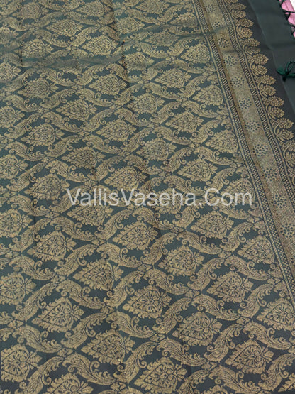 Half Mix - Pure Soft Silk Saree - VVPSS075