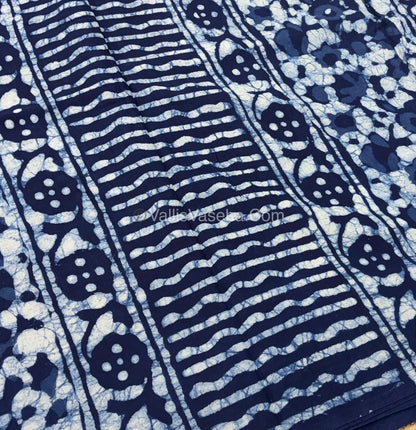 Pure Soft Mul Mul Cotton Sarees - Hand Block Prints - VVMMC006