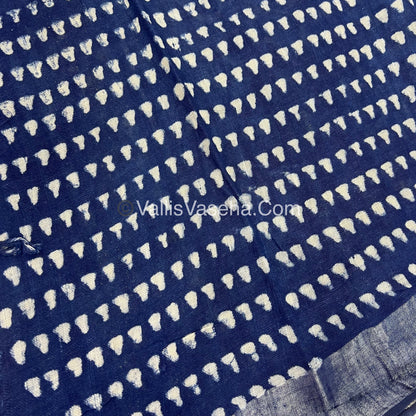 Linen Mixed Cotton Saree |VVLMP001