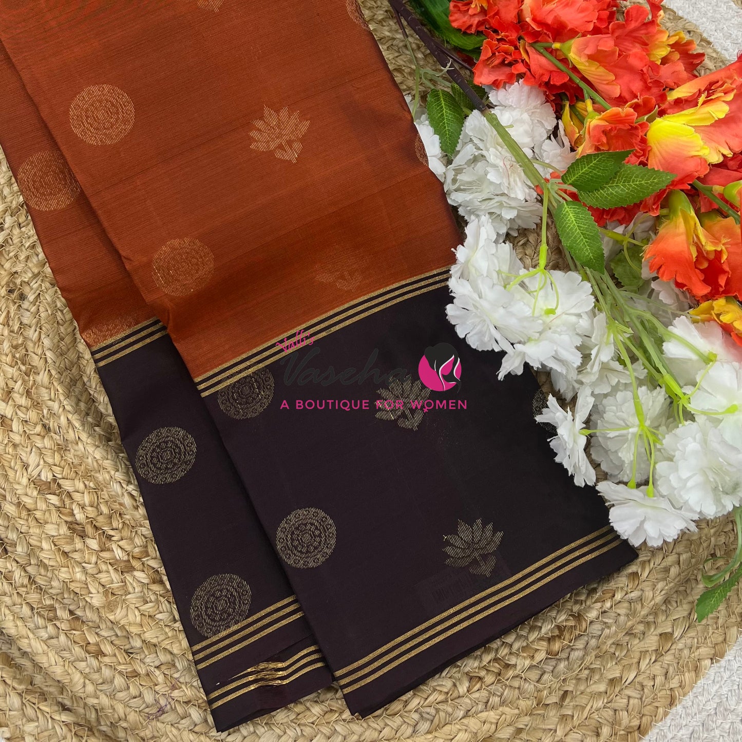 Half Mix - Pure Soft Silk Saree - Long Retta Petta Border with Butta - VVPSS084