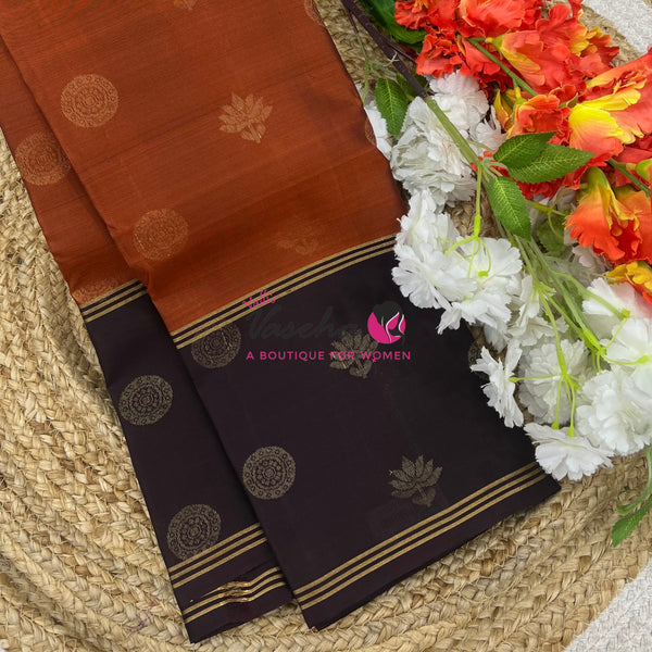 Half Mix - Pure Soft Silk Saree - Long Retta Petta Border with Butta - VVPSS084
