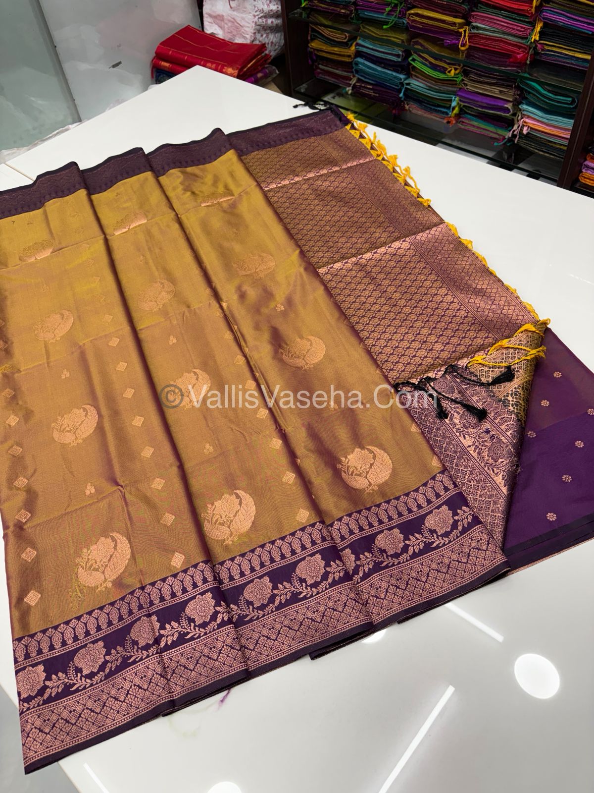 Semi Soft Silk - Dual Tone Shade With Brown Combo -VVSSS027