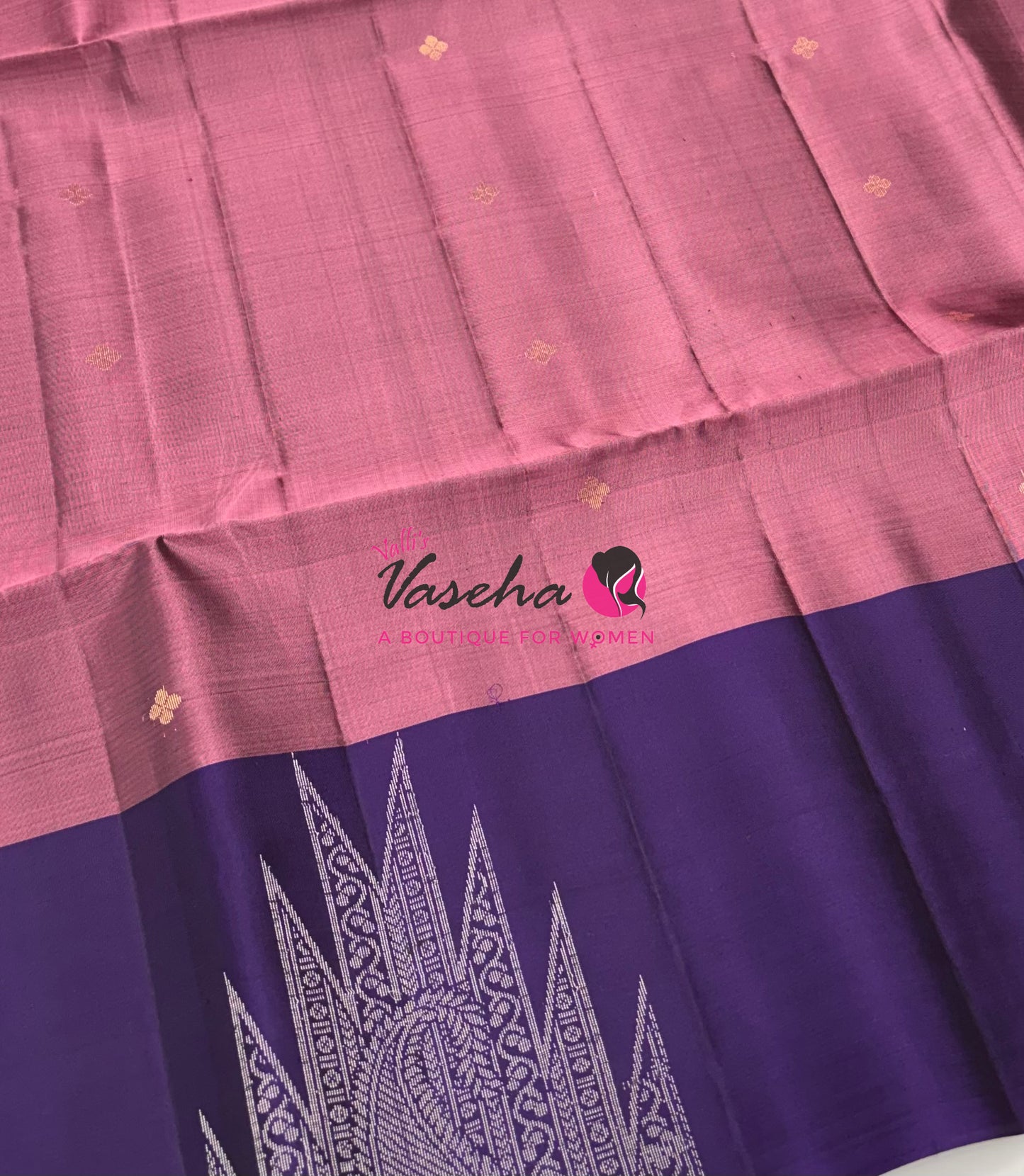 Pure Soft Silk Saree - (1.75 Warp) Shade Of Pink & Purple Combo - VVPSS064