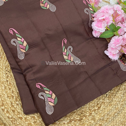 Butter Silk - Brown & Purple Combo - VVBS002