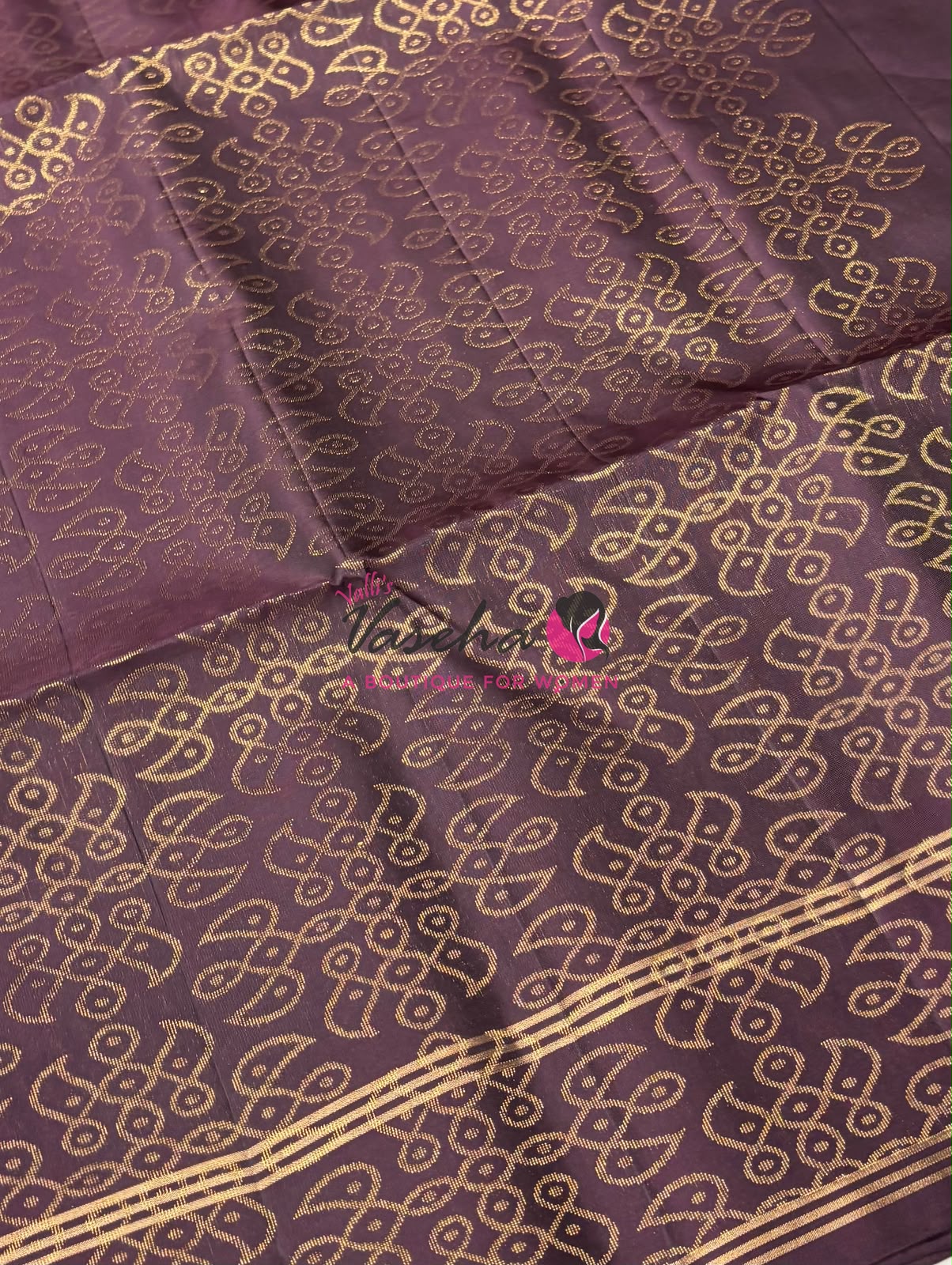 Half Mixed Soft Silk Saree - Kolam Design - Pink & Brown Shade - VVPSS077