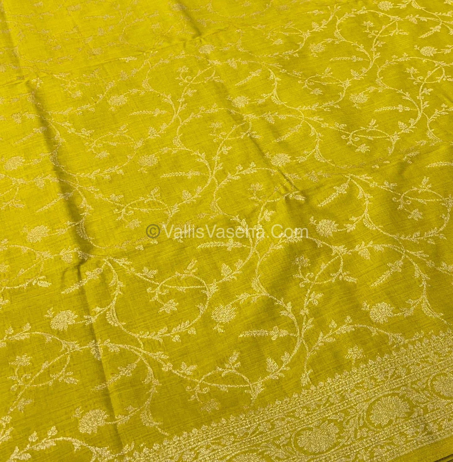 Banarasi - Heritage Silk - Semi Kathan Silk - Lemon Yellow Shade- VVBHS001