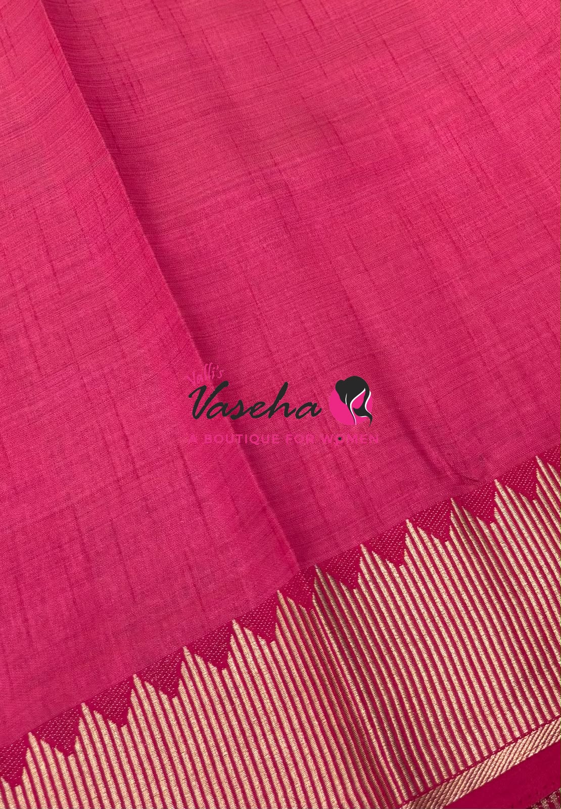 Semi Tussar Silk Saree | Pinkish Red  Shade |VVSTS051