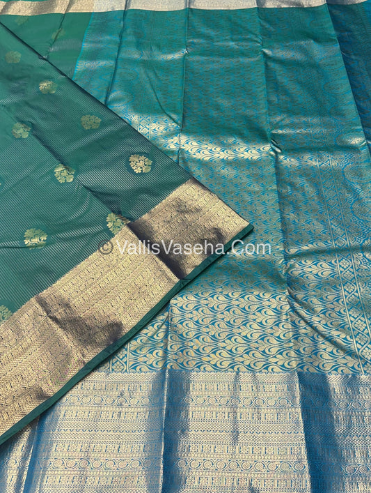 Semi Kanchipuram Silk - Vairavoosi Pattern  - VVSKS001