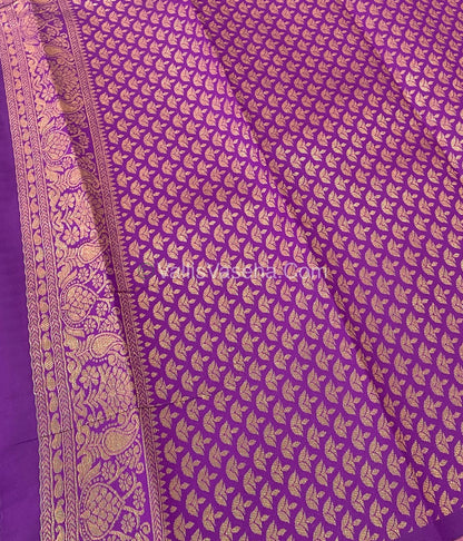 Kanchi Semi Silk - Onion Pink with Purple VVKSS001