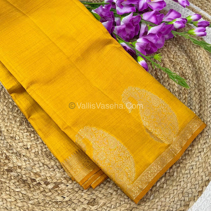 Semi Tussar Silk - Small Mango - Yellow Shade - VVSTS002