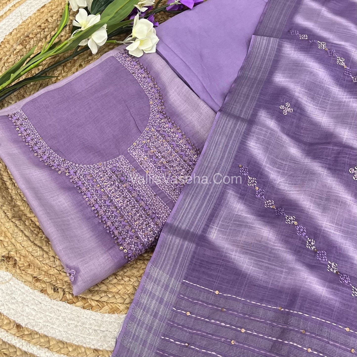 Tissue Linen Salwar Material  | VVUSM007