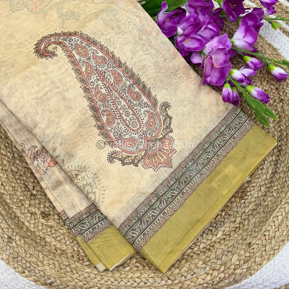 Semi Chanderi Saree - Digital Printed - VVSCD001