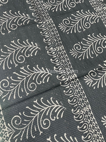 Bhagalpuri Silk | Light Green with Grey Shade |VVBS009