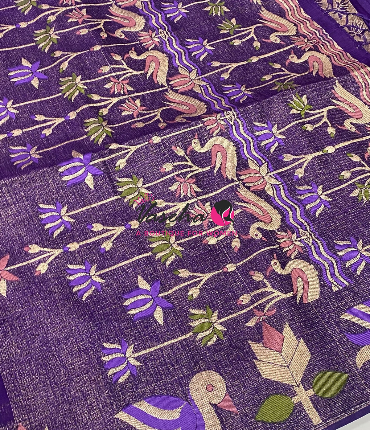 Banarasi - Heritage Meenakari Silk - Purple Shade - VVBHS014