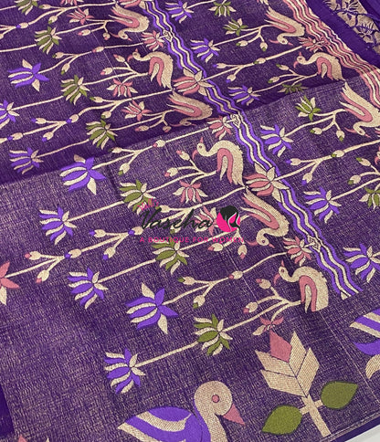 Banarasi - Heritage Meenakari Silk - Purple Shade - VVBHS014