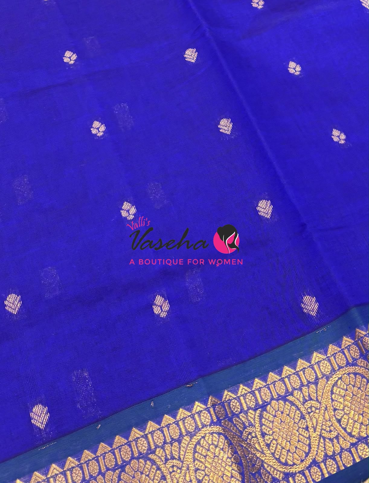 Semi Silk Cotton Saree | Double Leaf Butta Design |VVSSC016