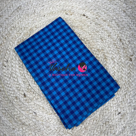 Blouse Bit - Pure Cotton - Multi Checks - 1 mtr - VVBB001