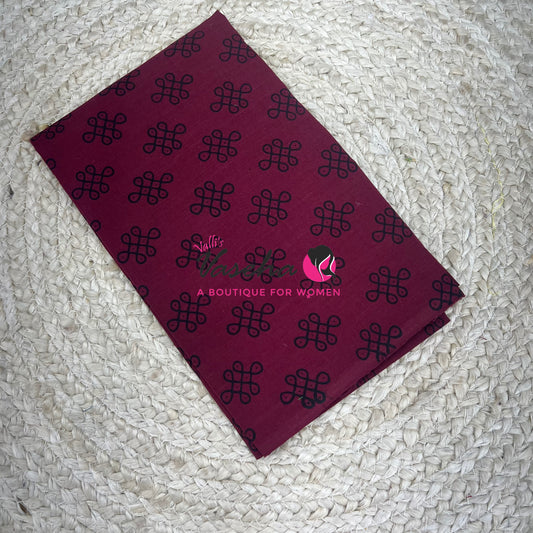 Blouse Bit - Kolam Print - 1 mtr - VVBB001