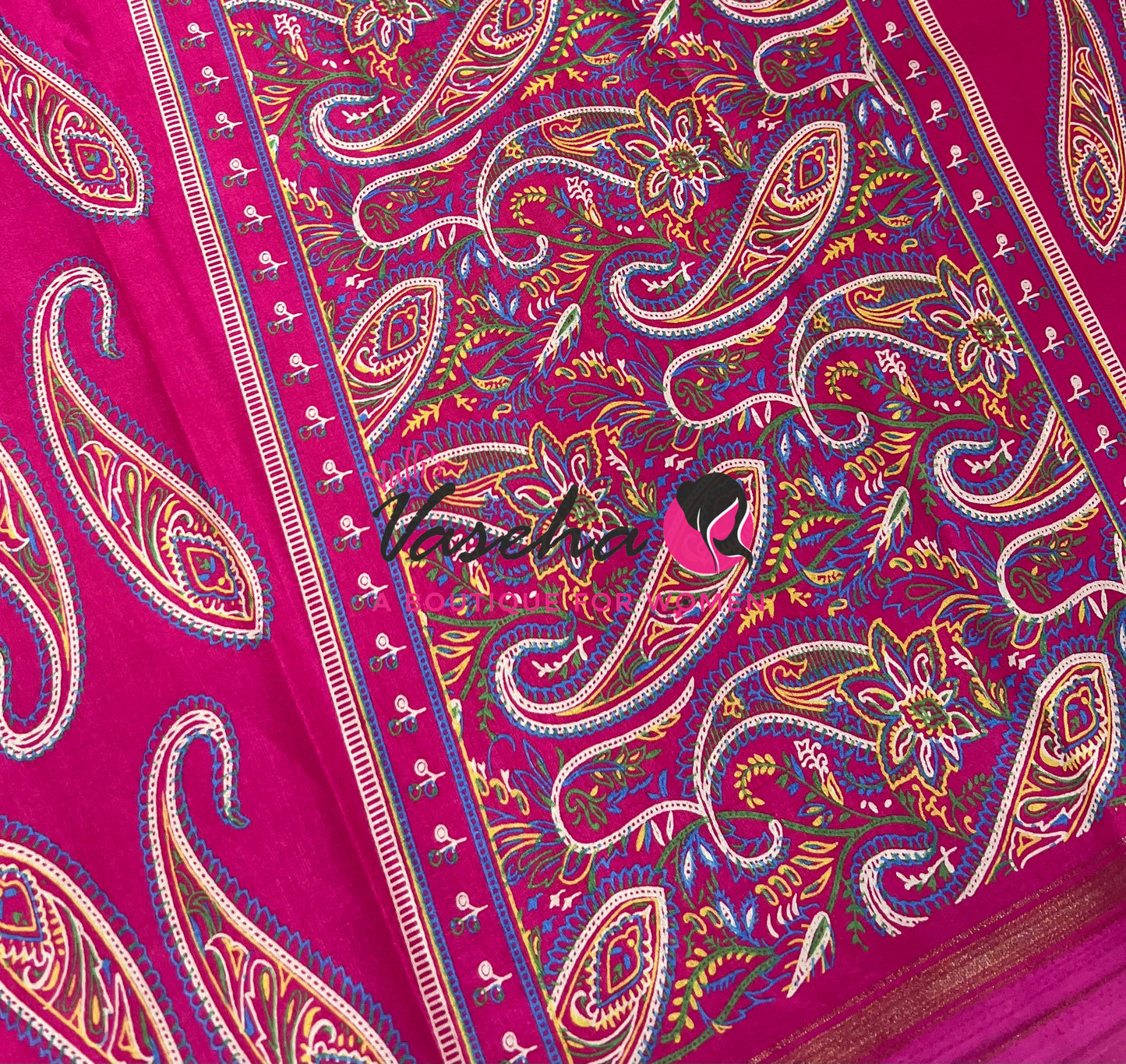 Casual Wear - Fancy Printed Silk  - Pink Shade - VVFPS001