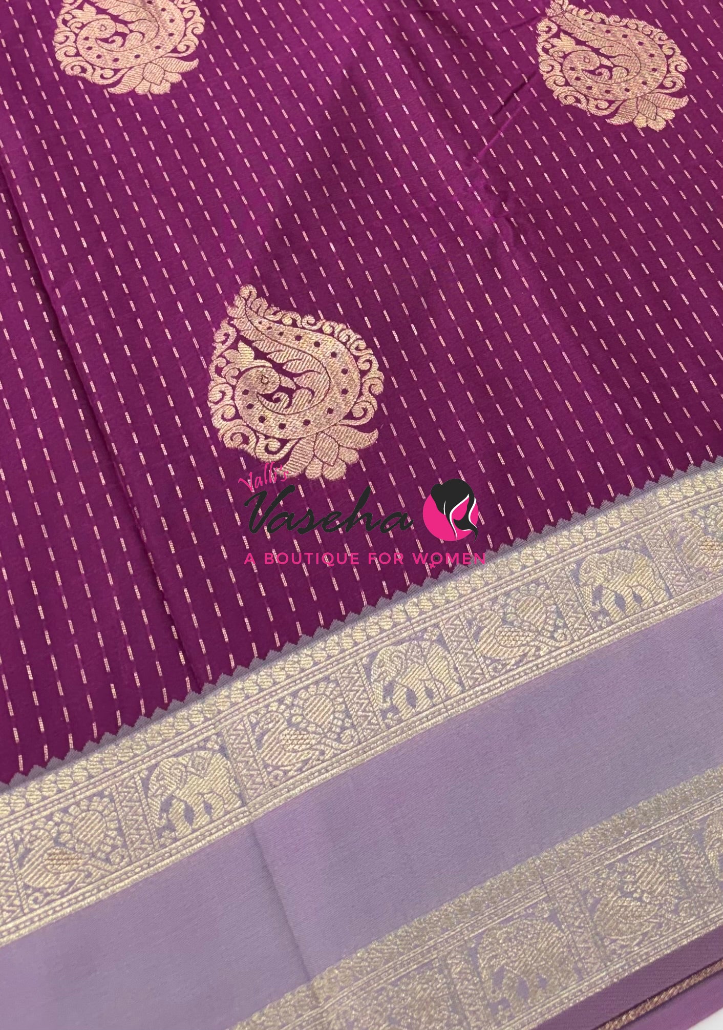 Semi Soft Silk - Onion Pink With Purple - VVSSS038