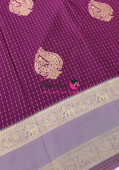 Semi Soft Silk - Onion Pink With Purple - VVSSS038