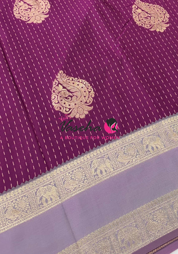 Semi Soft Silk - Onion Pink With Purple - VVSSS038