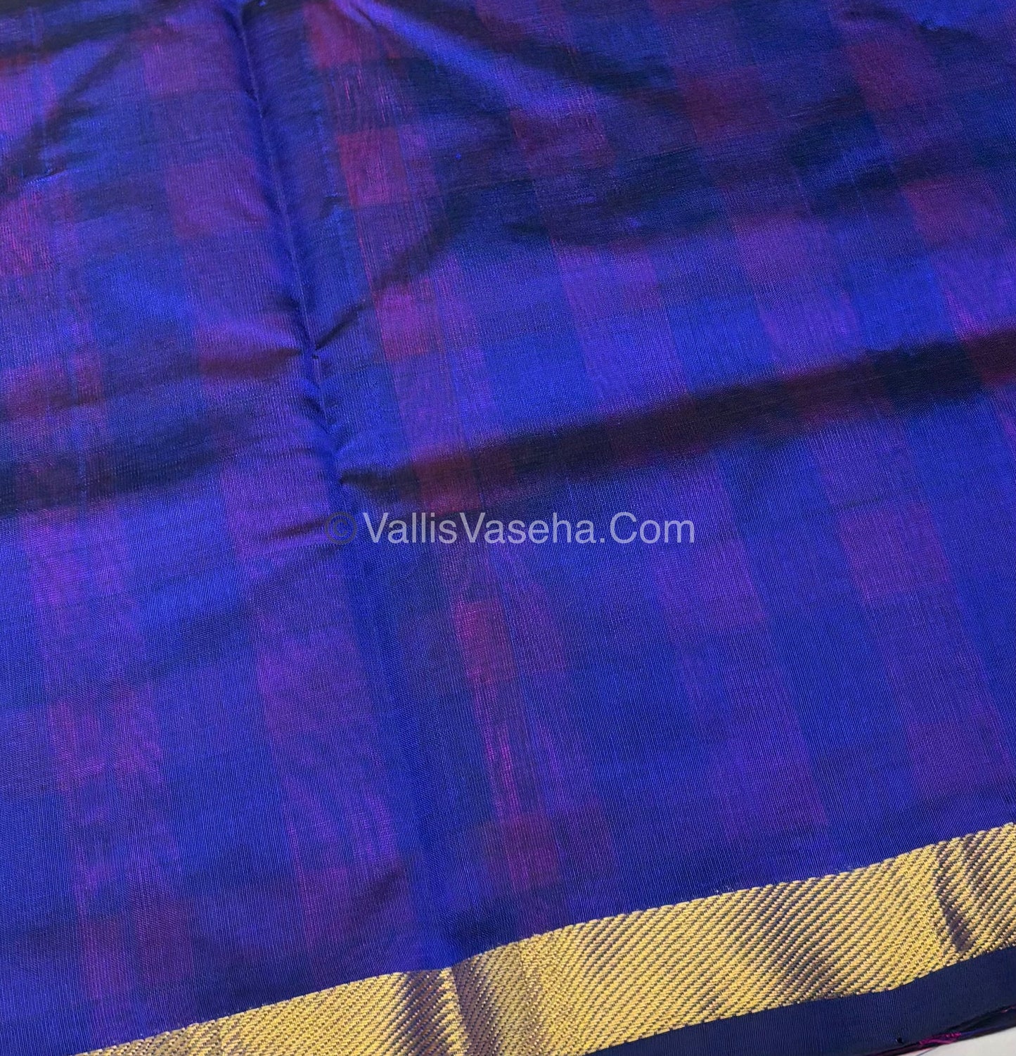 Pure Silk Cotton Saree - Nayantara Checks - Retta Petta Border - VVNCS001