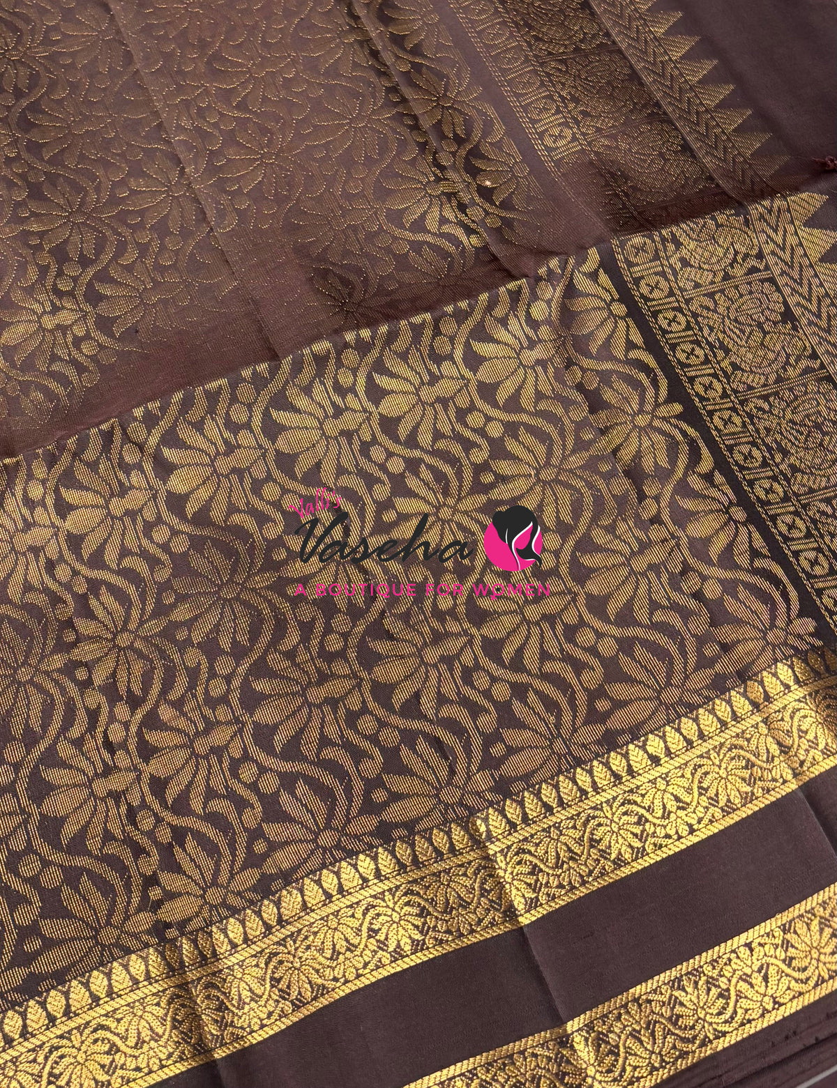 Pure Soft Silk Saree  - Green & Brown Combo - VVPSS152