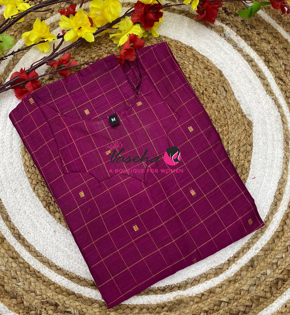 Ready Made - Semi Raw Silk - Kurti - VVSRK003