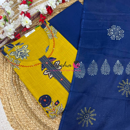Unstitched Pure Cotton Salwar Material  | VVUSM027