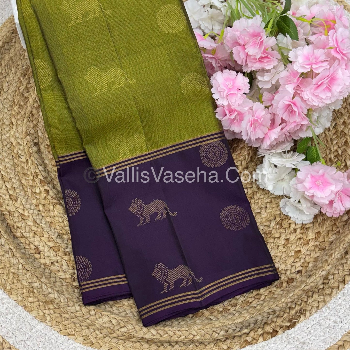 Half Mix - Pure Soft Silk Saree - Long Retta Petta Border with Butta - VVPSS075