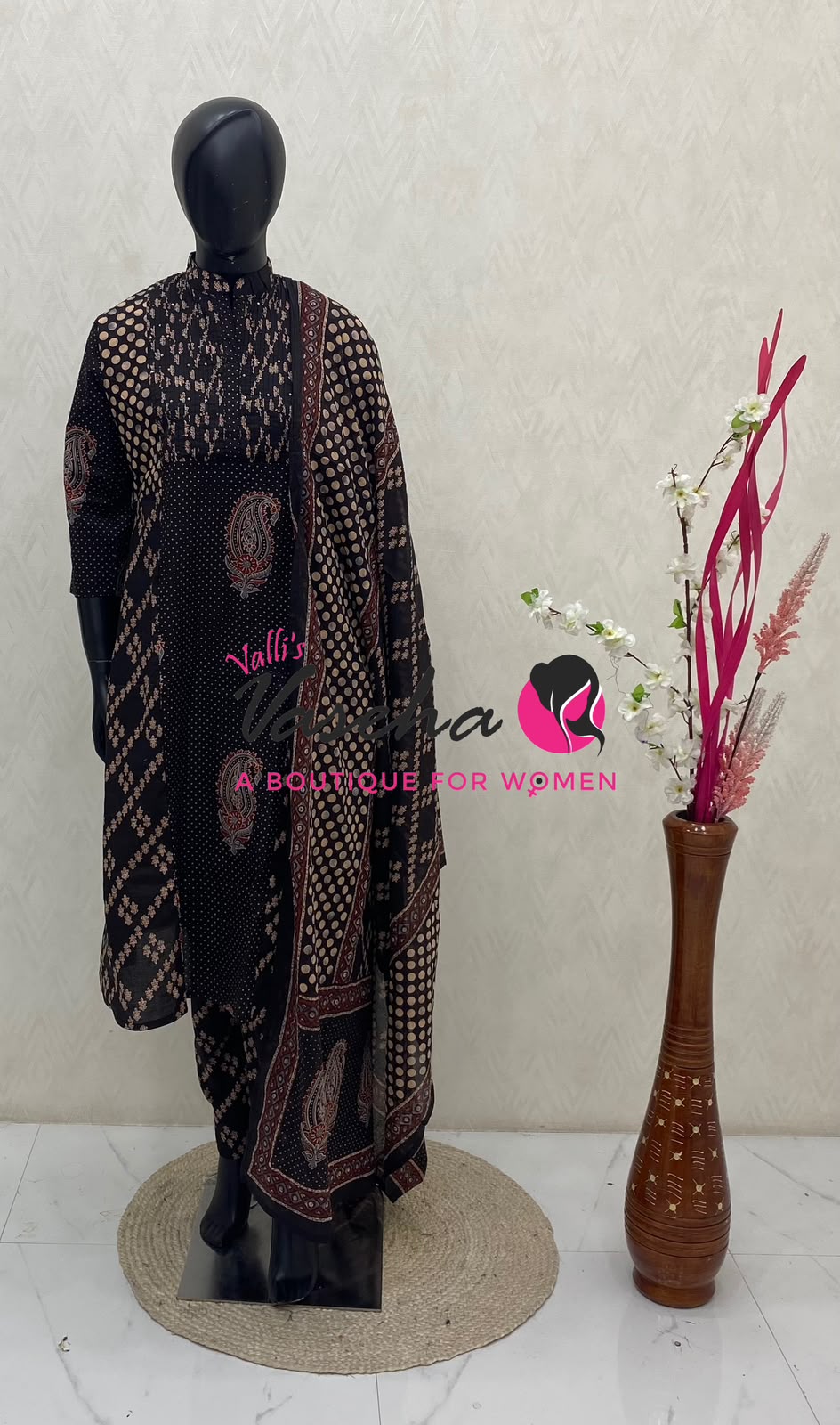 Ready Made | Anarkali Set  |Salwar, Kameez & Duppatta(3pc)|Cotton |VVRMS036