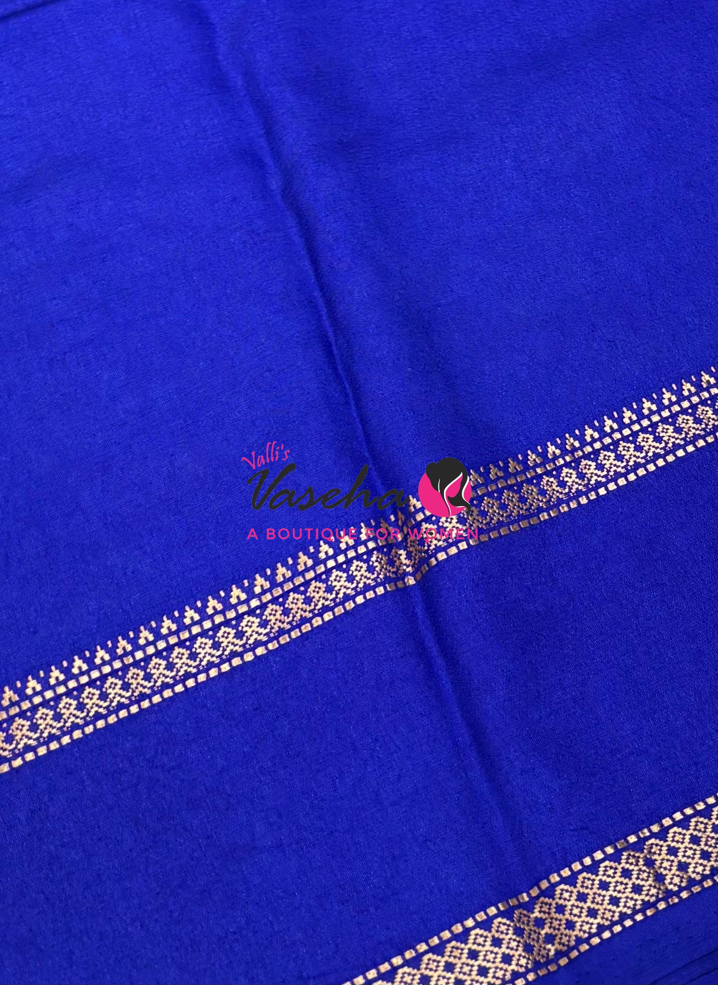 Casual Wear - Semi Printed Silk - Fancy Mixed Variety - Royal Blue  - VVFMC008