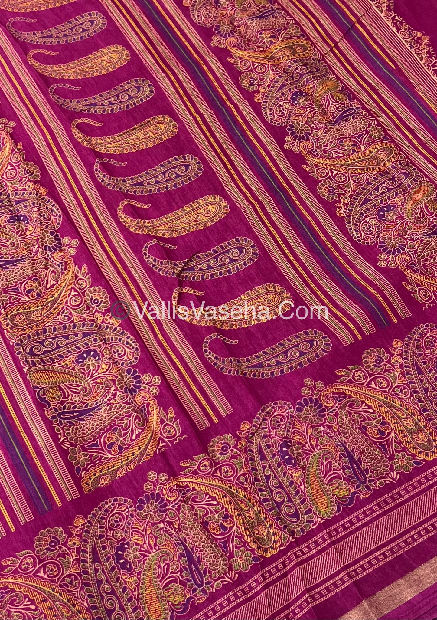 Casual Wear - Fancy Mixed Cotton Dark Purplish pink Shade - VVFMC001