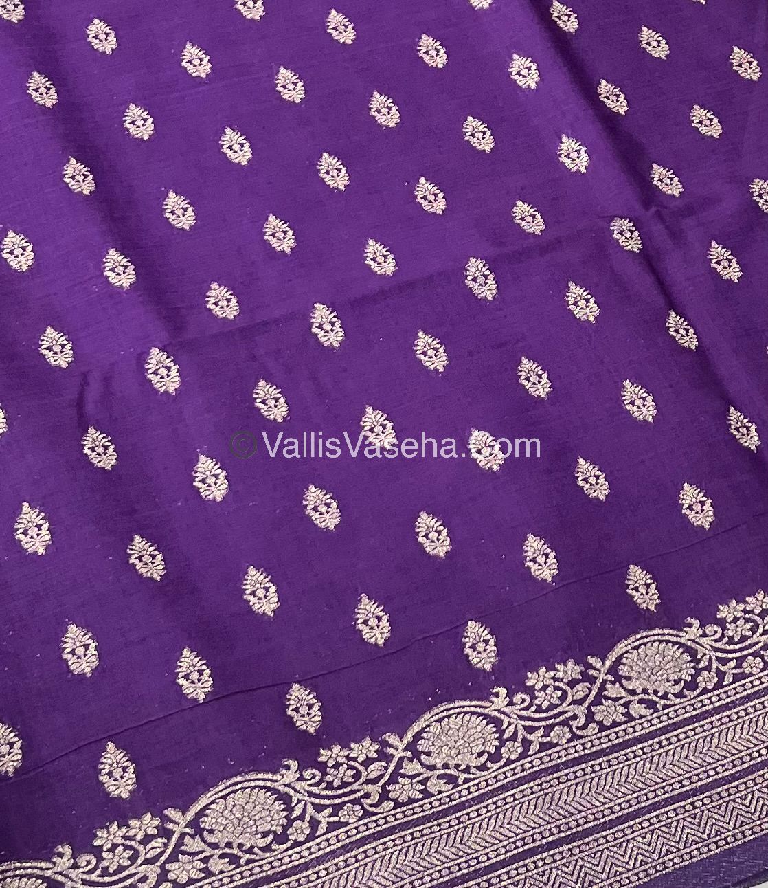 Banarasi - Heritage Silk - Semi Kathan Silk - Violet Shade - VVBHS006