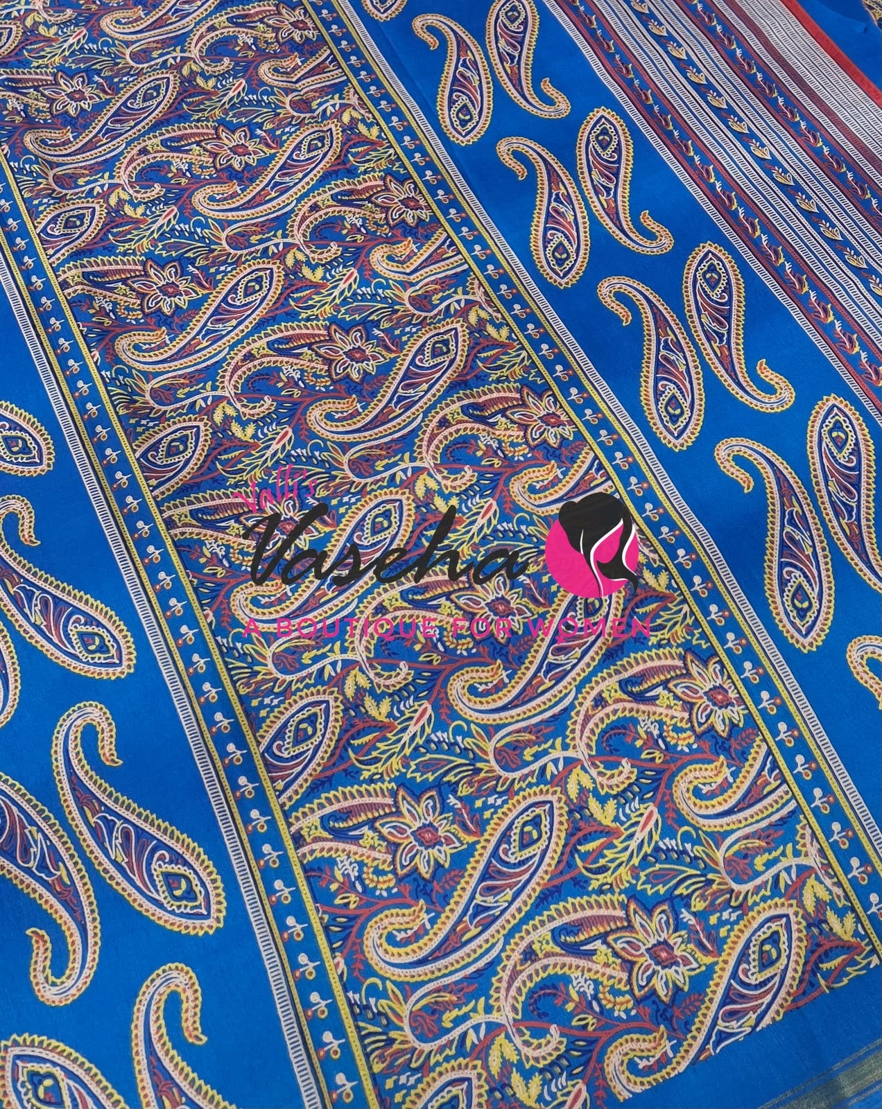 Casual Wear - Fancy Printed Silk  - Blue Shade - VVFPS001
