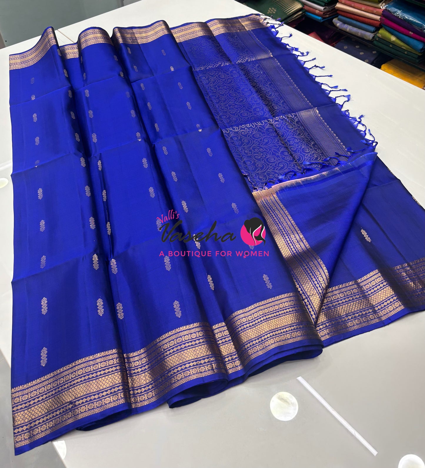Pure Soft Silk Saree - Blue Shade - VVPSS098