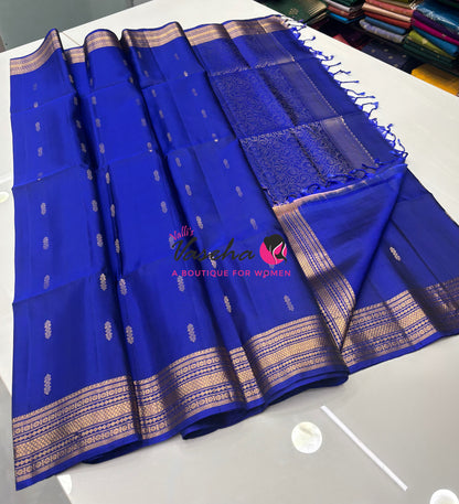 Pure Soft Silk Saree - Blue Shade - VVPSS098