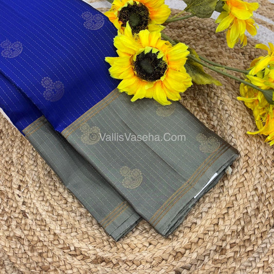 Half Mix - Pure Soft Silk Saree - Long Retta Petta Border with Butta - VVPSS076