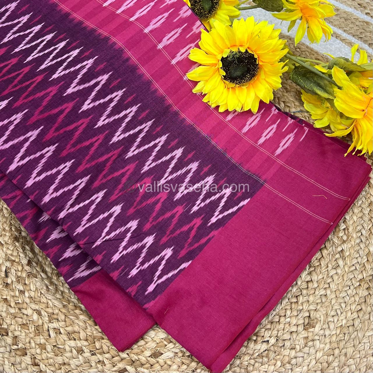 Ikkat Mercerised Cotton Saree - VVIKS001