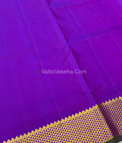 10 yards - Pure Silk - Purple With Green Shade - VVTYPS01