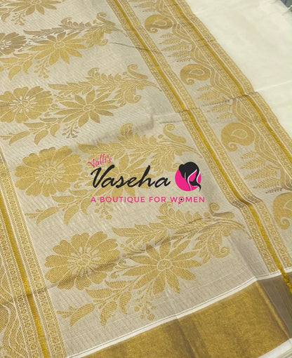 Kerala Cotton Saree - VVKCS029