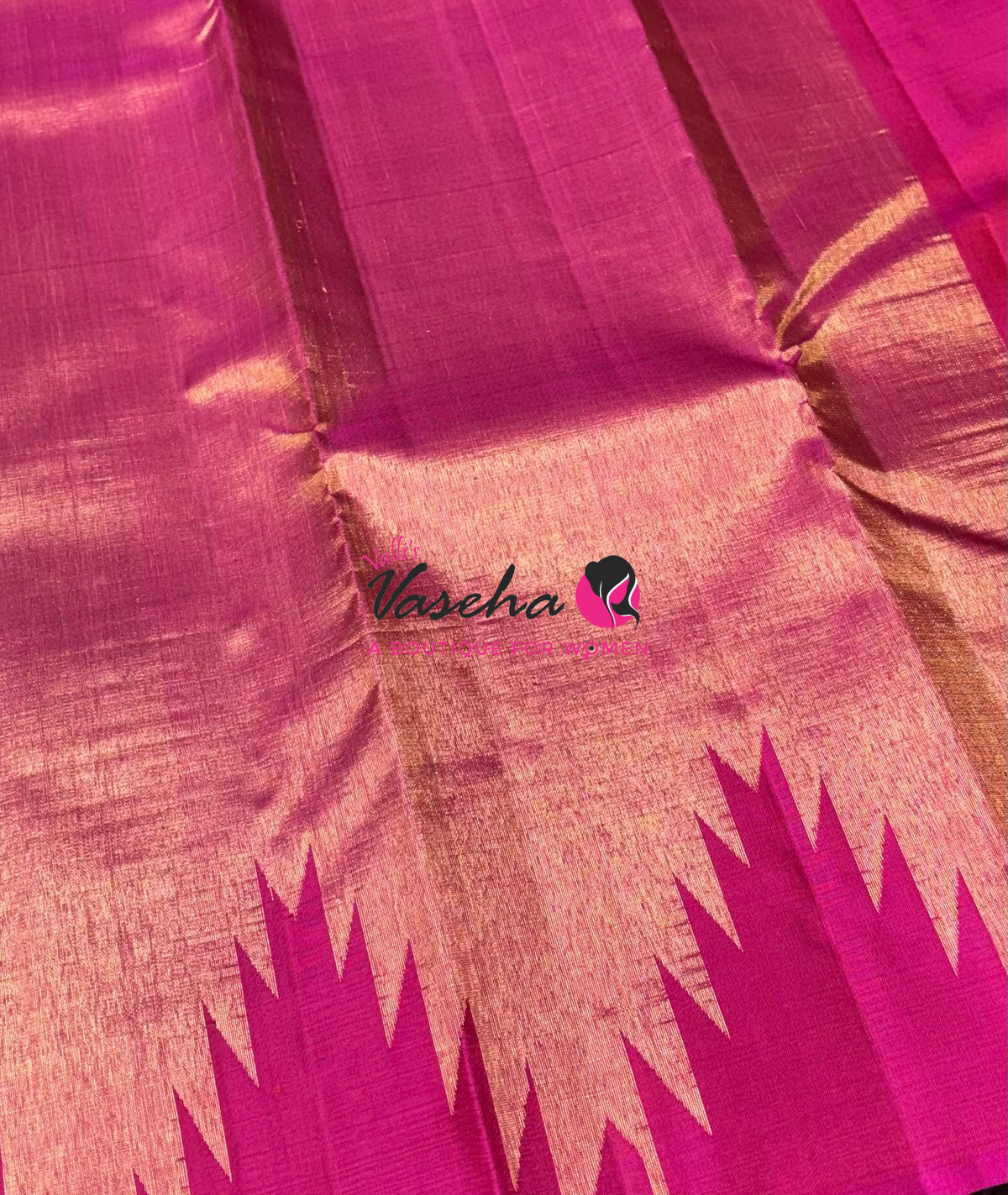 Pure Vintage Kanchipuram Silk Saree  - Thalampoo - Pink Shade VVPS019