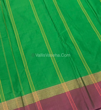 Semi Silk Saree - Plus Design Style - Contrast Pallu & Blouse or Running Pallu & Blouse - VVSS004