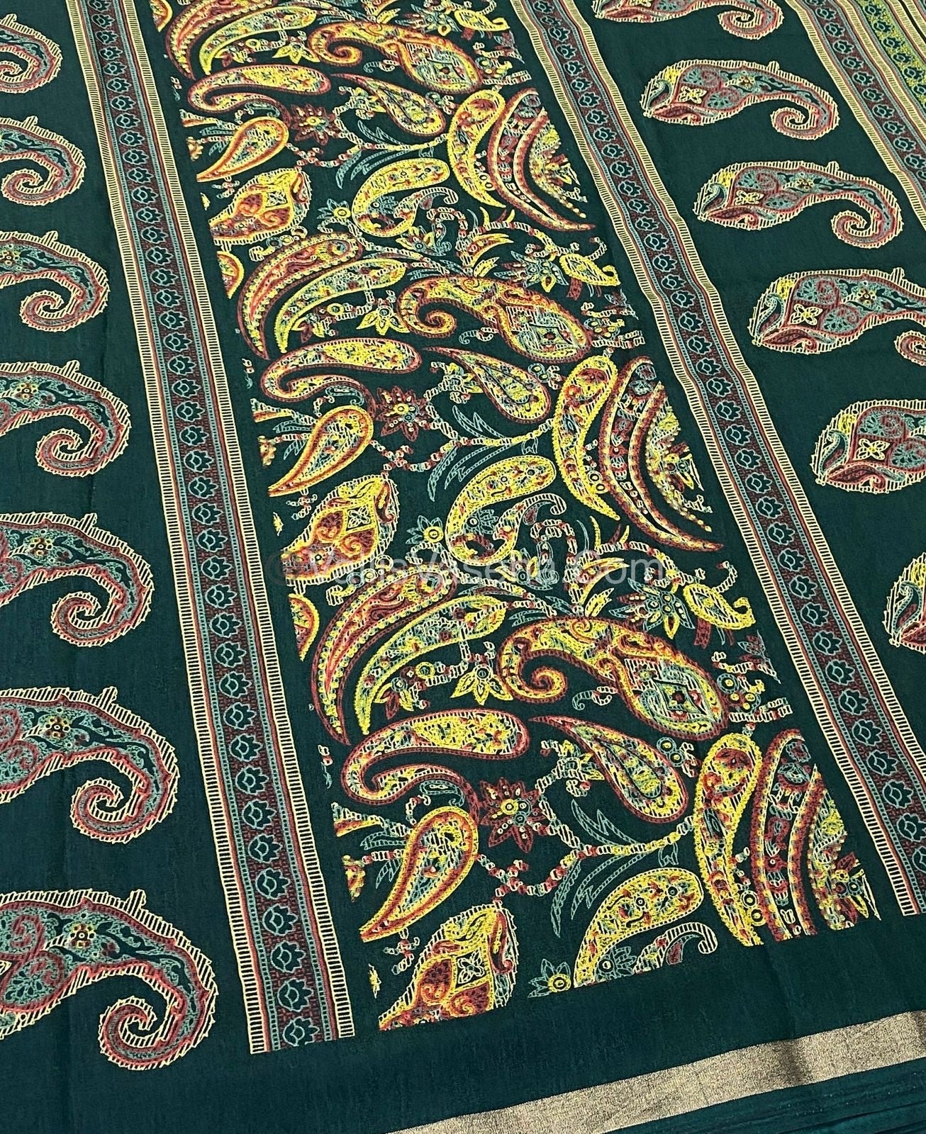Casual Wear - Fancy Mixed Cotton - Dark Green Shade - VVFMC001