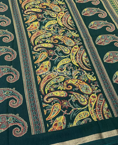 Casual Wear - Fancy Mixed Cotton - Dark Green Shade - VVFMC001