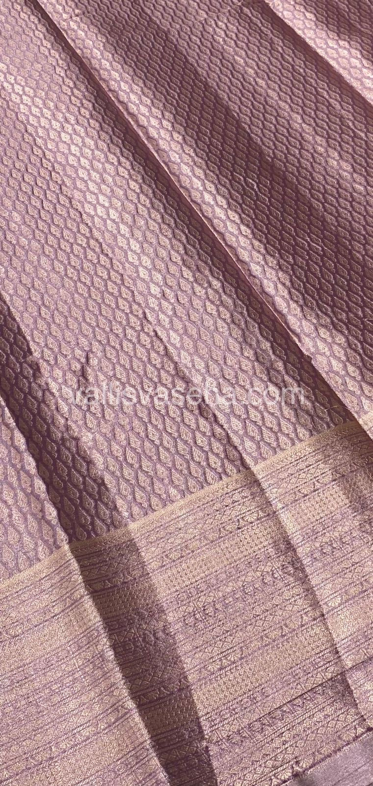 Semi Bridal Tissue Sarees - Light Lilac mixed Pink Shade - VVSBT002