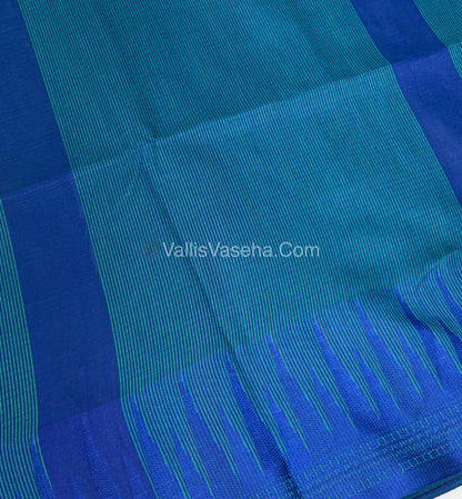 Semi Raw Silk - Blue With Blue Shade - VVRS007